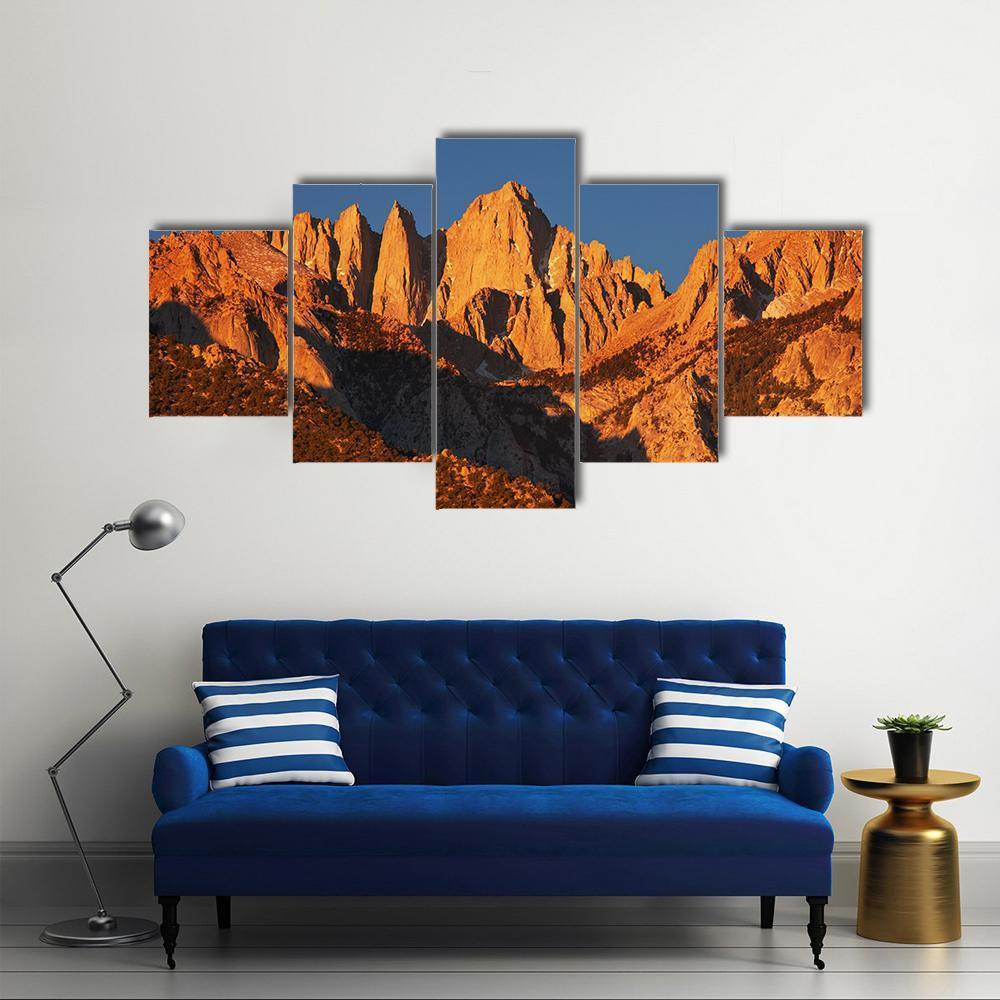 Mount Whitney Canvas Wall Art-4 Pop-Gallery Wrap-50" x 32"-Tiaracle