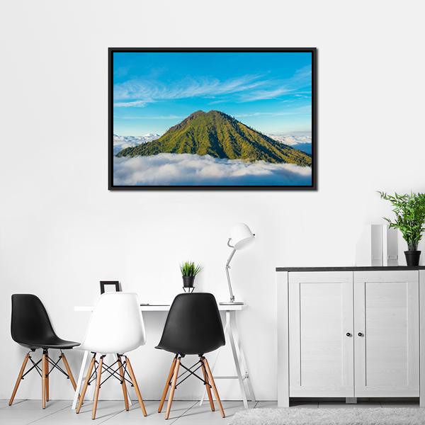 Mountain Above Clouds Canvas Wall Art-3 Horizontal-Gallery Wrap-25" x 16"-Tiaracle