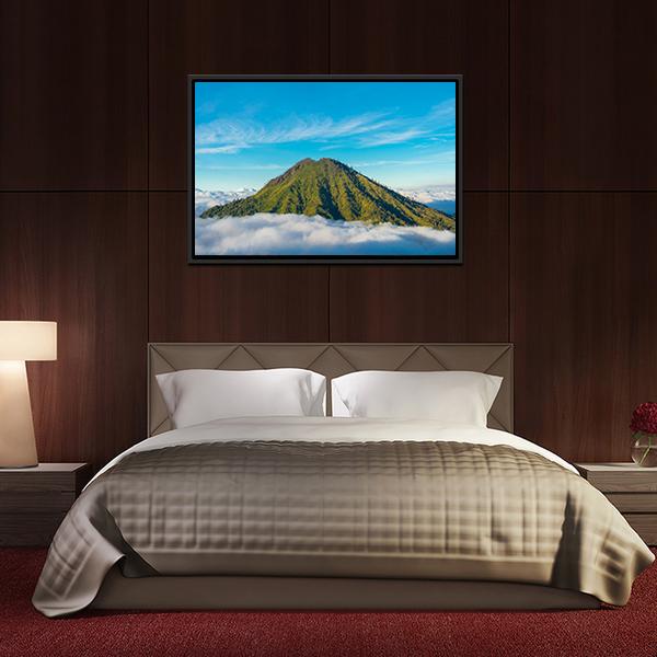 Mountain Above Clouds Canvas Wall Art-3 Horizontal-Gallery Wrap-25" x 16"-Tiaracle