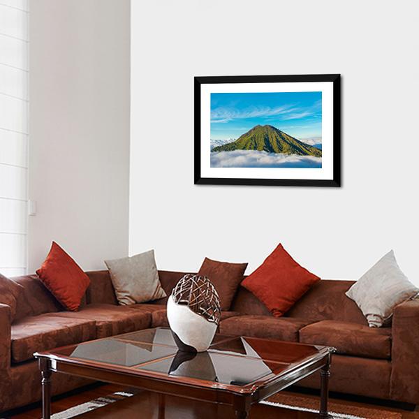 Mountain Above Clouds Canvas Wall Art-3 Horizontal-Gallery Wrap-25" x 16"-Tiaracle