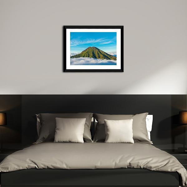 Mountain Above Clouds Canvas Wall Art-3 Horizontal-Gallery Wrap-25" x 16"-Tiaracle