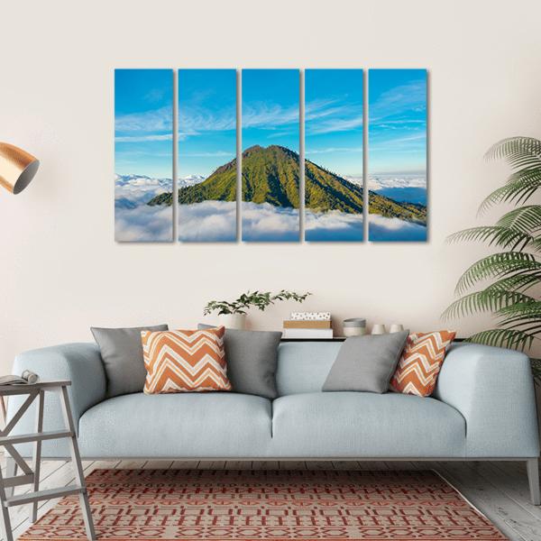 Mountain Above Clouds Canvas Wall Art-5 Horizontal-Gallery Wrap-22" x 12"-Tiaracle
