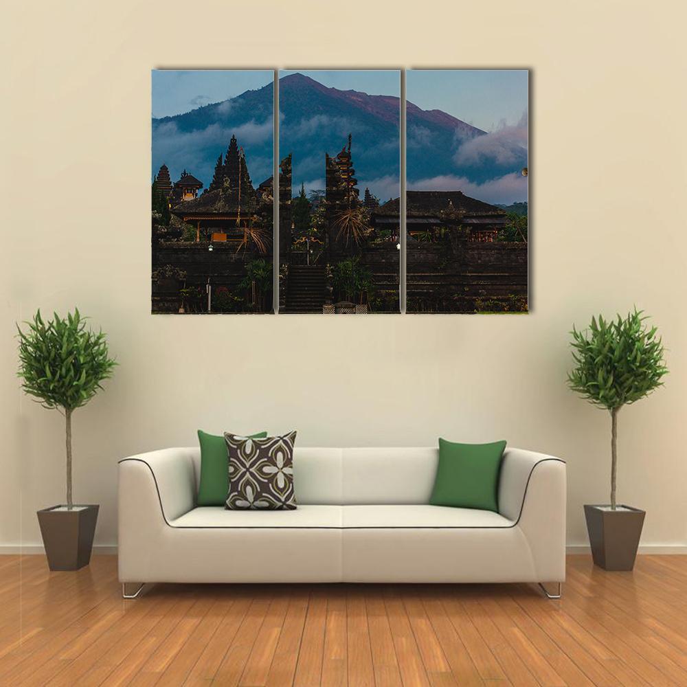 Besakih Temple Indonesia Canvas Wall Art-3 Horizontal-Gallery Wrap-37" x 24"-Tiaracle