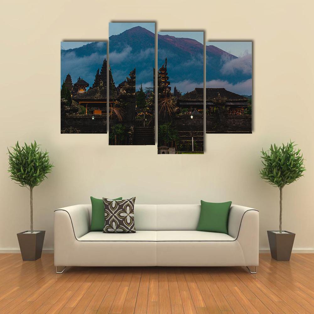 Besakih Temple Indonesia Canvas Wall Art-4 Pop-Gallery Wrap-50" x 32"-Tiaracle