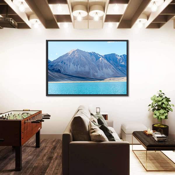 Mountain At Lake Pangong Canvas Wall Art-3 Horizontal-Gallery Wrap-25" x 16"-Tiaracle