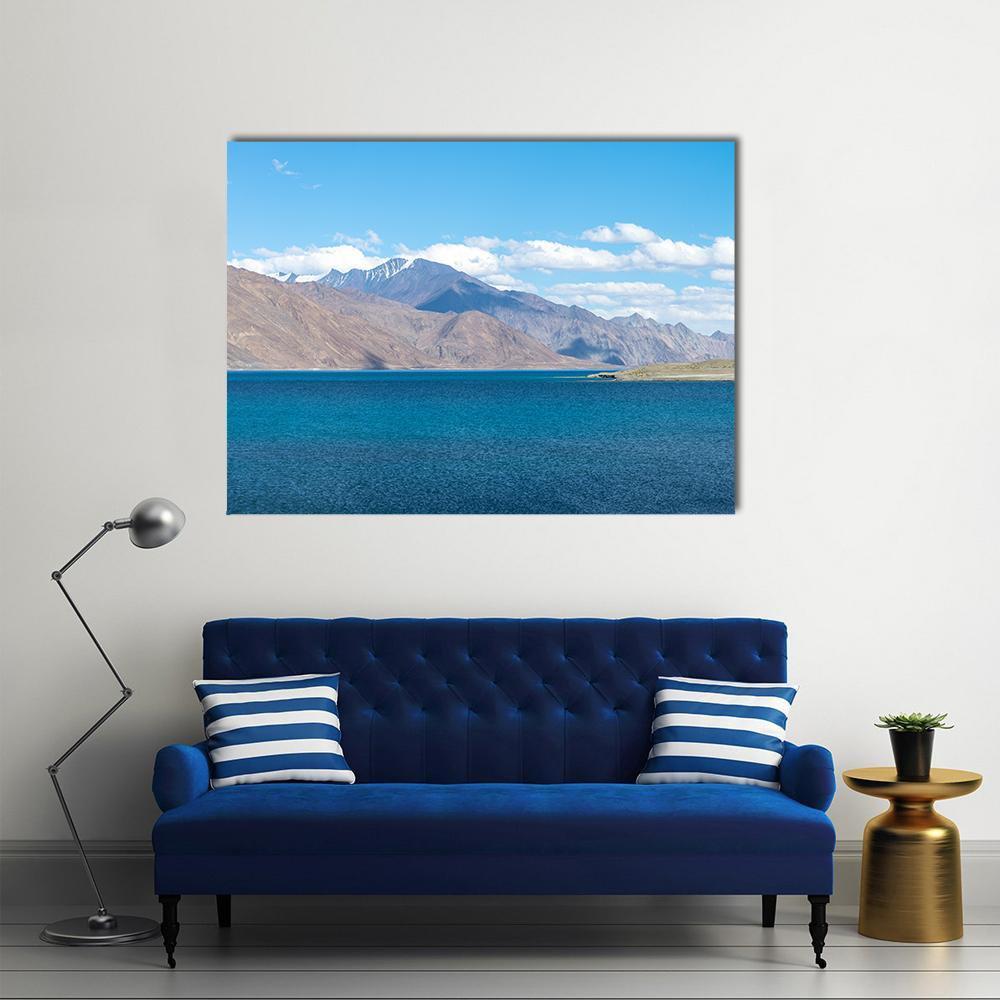 Mountain At Pangong Lake Canvas Wall Art-1 Piece-Gallery Wrap-48" x 32"-Tiaracle