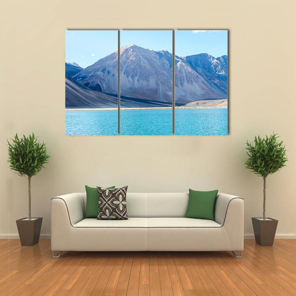 Mountain At Lake Pangong Canvas Wall Art-3 Horizontal-Gallery Wrap-37" x 24"-Tiaracle