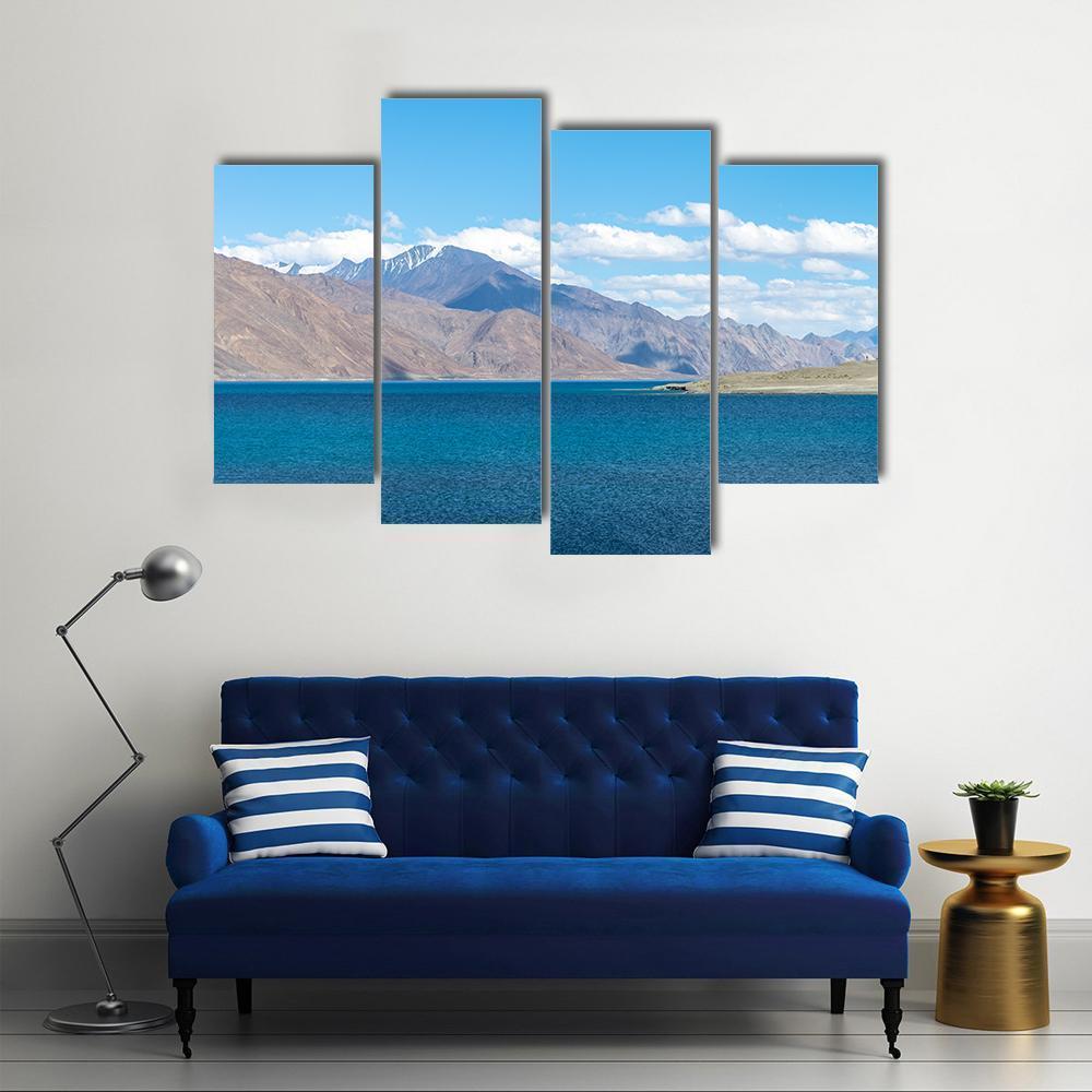 Mountain At Pangong Lake Canvas Wall Art-4 Pop-Gallery Wrap-50" x 32"-Tiaracle