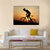 Biker Silhouette In Sunrise Canvas Wall Art-4 Horizontal-Gallery Wrap-34" x 24"-Tiaracle