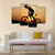 Biker Silhouette In Sunrise Canvas Wall Art-1 Piece-Gallery Wrap-48" x 32"-Tiaracle