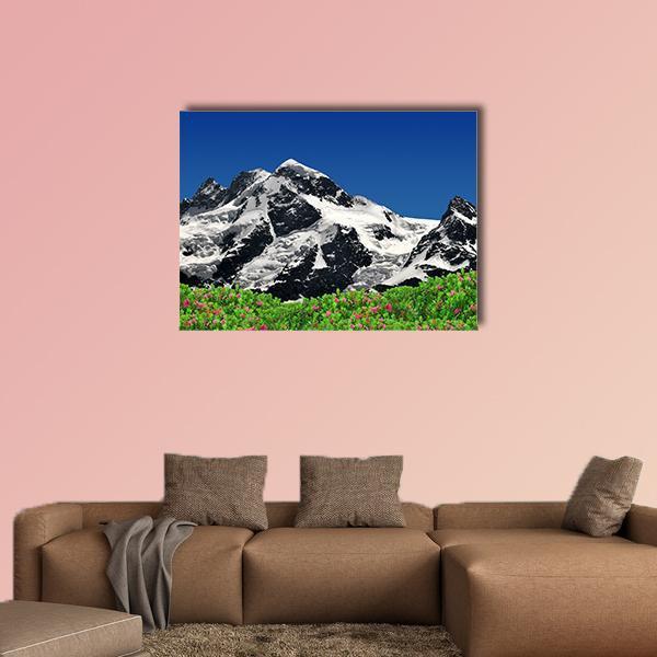 Mountain Breithorn Canvas Wall Art-1 Piece-Gallery Wrap-48" x 32"-Tiaracle