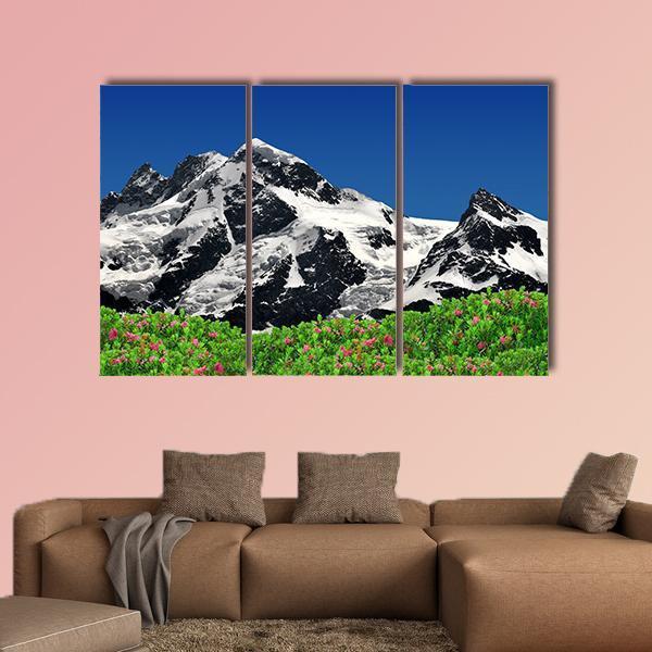 Mountain Breithorn Canvas Wall Art-3 Horizontal-Gallery Wrap-37" x 24"-Tiaracle