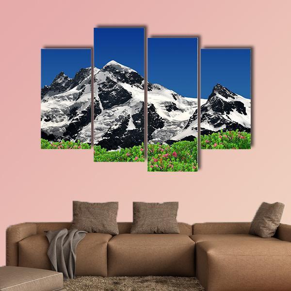 Mountain Breithorn Canvas Wall Art-4 Pop-Gallery Wrap-50" x 32"-Tiaracle