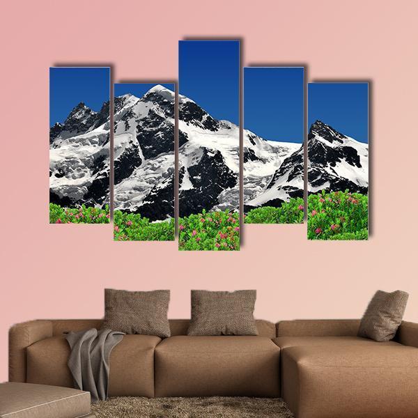 Mountain Breithorn Canvas Wall Art-5 Pop-Gallery Wrap-47" x 32"-Tiaracle