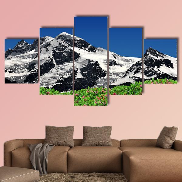 Mountain Breithorn Canvas Wall Art-5 Star-Gallery Wrap-62" x 32"-Tiaracle