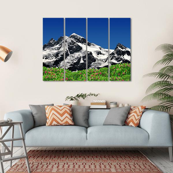 Mountain Breithorn Canvas Wall Art-4 Horizontal-Gallery Wrap-34" x 24"-Tiaracle