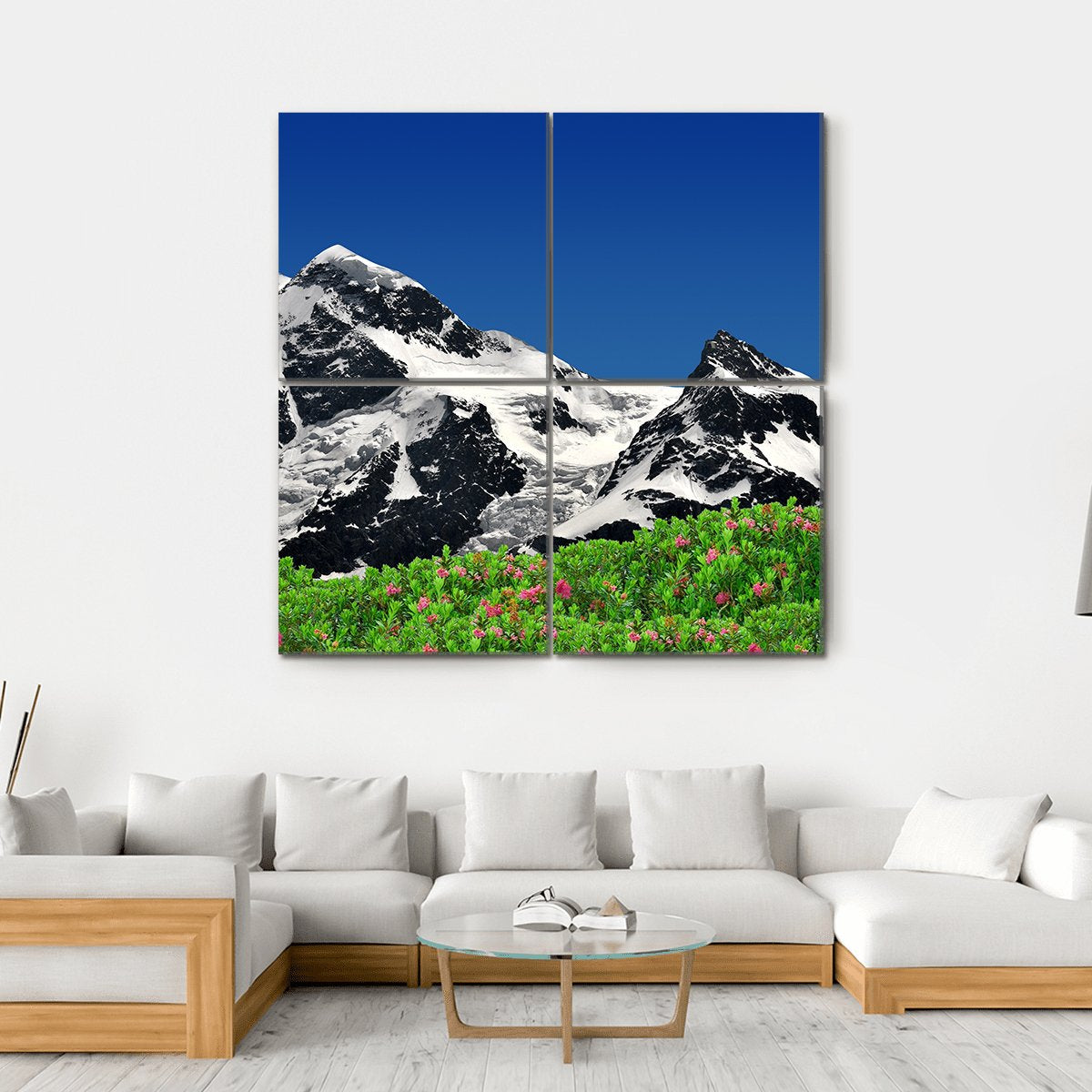 Mountain Breithorn Canvas Wall Art-4 Square-Gallery Wrap-17" x 17"-Tiaracle