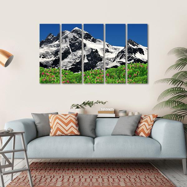 Mountain Breithorn Canvas Wall Art-5 Horizontal-Gallery Wrap-22" x 12"-Tiaracle