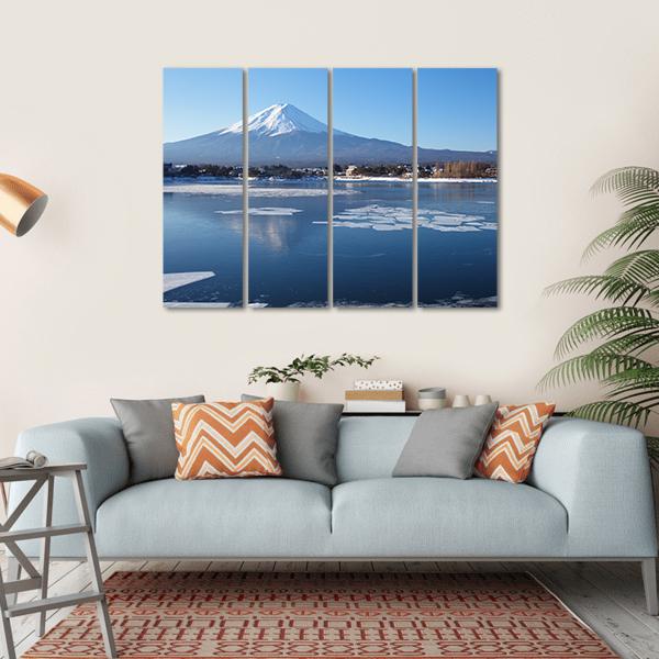 Mountain Fuji Canvas Wall Art-4 Horizontal-Gallery Wrap-34" x 24"-Tiaracle