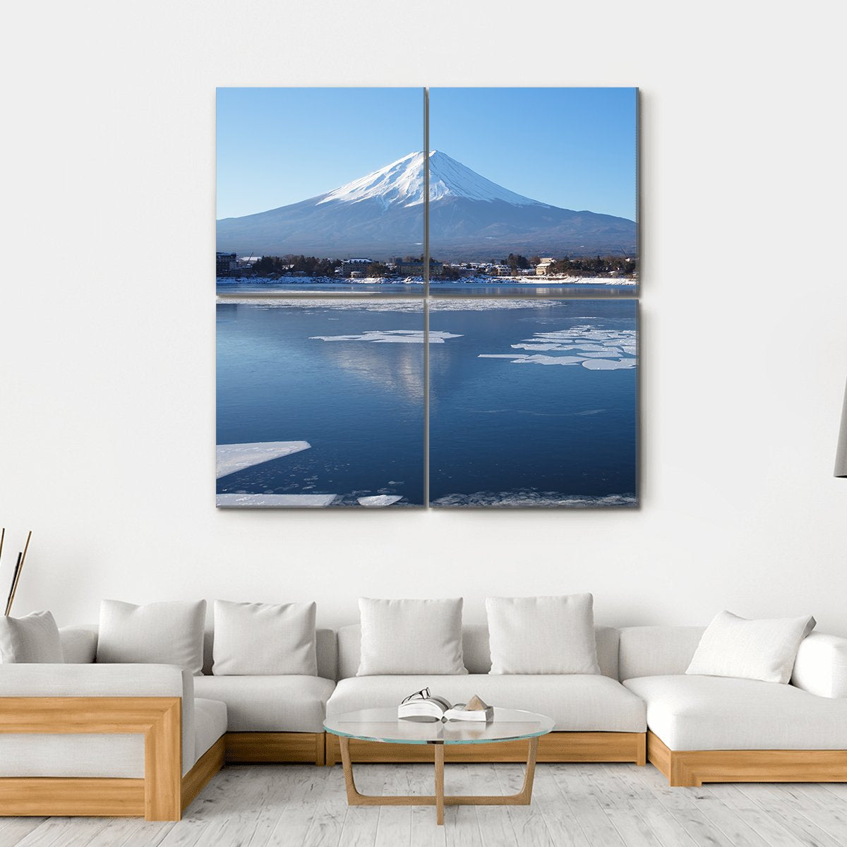 Mountain Fuji Canvas Wall Art-4 Square-Gallery Wrap-17" x 17"-Tiaracle