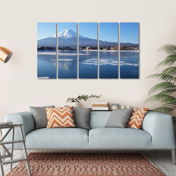 Mountain Fuji Canvas Wall Art-5 Horizontal-Gallery Wrap-22" x 12"-Tiaracle