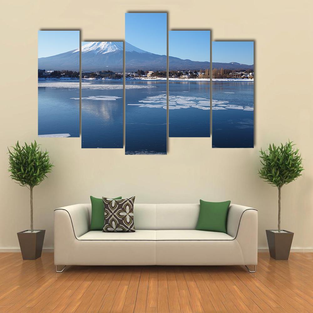 Mountain Fuji Canvas Wall Art-5 Pop-Gallery Wrap-32" x 21"-Tiaracle