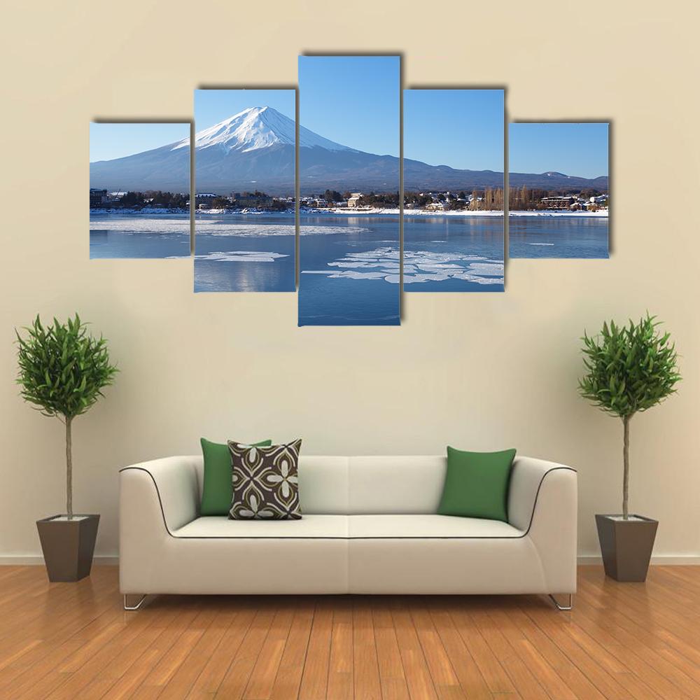 Mountain Fuji Canvas Wall Art-5 Star-Gallery Wrap-42" x 21"-Tiaracle