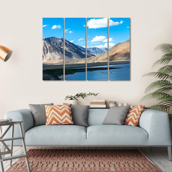 Mountain In Ladakh India Canvas Wall Art-4 Horizontal-Gallery Wrap-34" x 24"-Tiaracle
