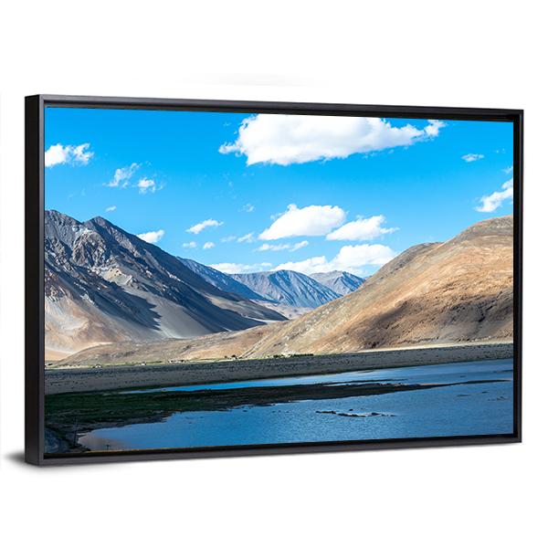 Mountain In Ladakh India Panoramic Canvas Wall Art-1 Piece-36" x 12"-Tiaracle