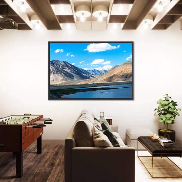 Mountain In Ladakh India Panoramic Canvas Wall Art-1 Piece-36" x 12"-Tiaracle