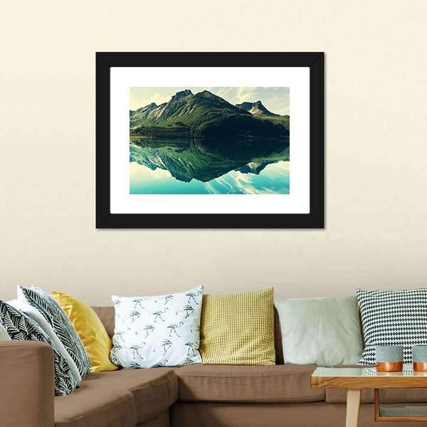 Mountain Lake Canvas Wall Art-3 Horizontal-Gallery Wrap-25" x 16"-Tiaracle