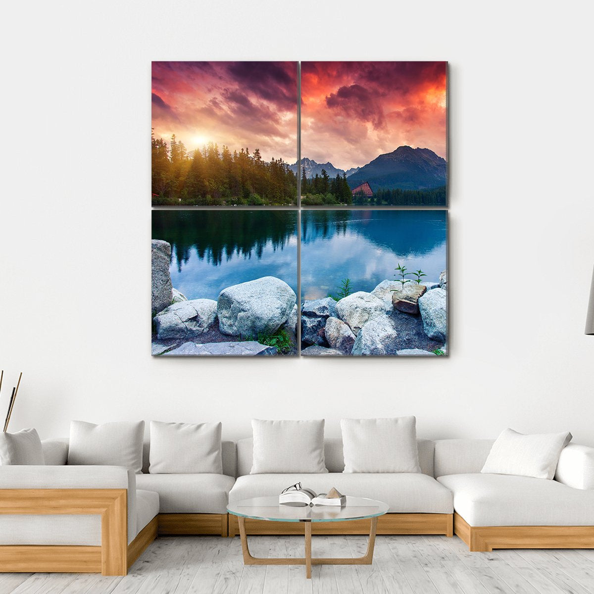 Tatra Dramatic Overcast Canvas Wall Art-4 Square-Gallery Wrap-17" x 17"-Tiaracle