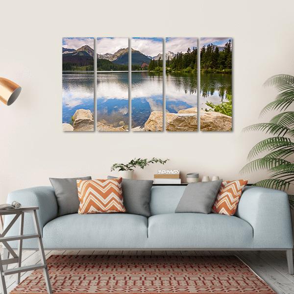 Mountain Lake Slovakia Canvas Wall Art-5 Horizontal-Gallery Wrap-22" x 12"-Tiaracle