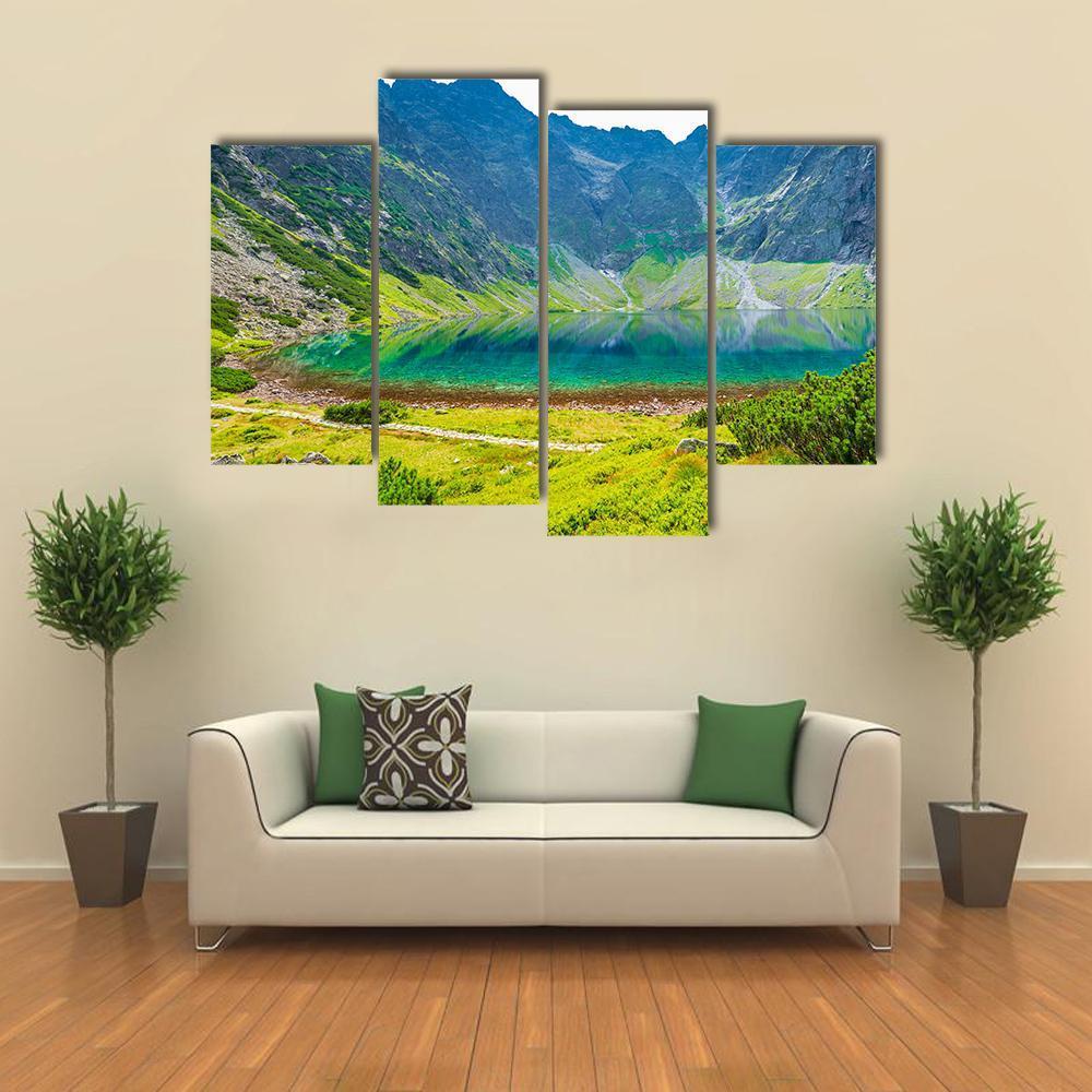 Czarny Staw Lake Canvas Wall Art-4 Pop-Gallery Wrap-50" x 32"-Tiaracle