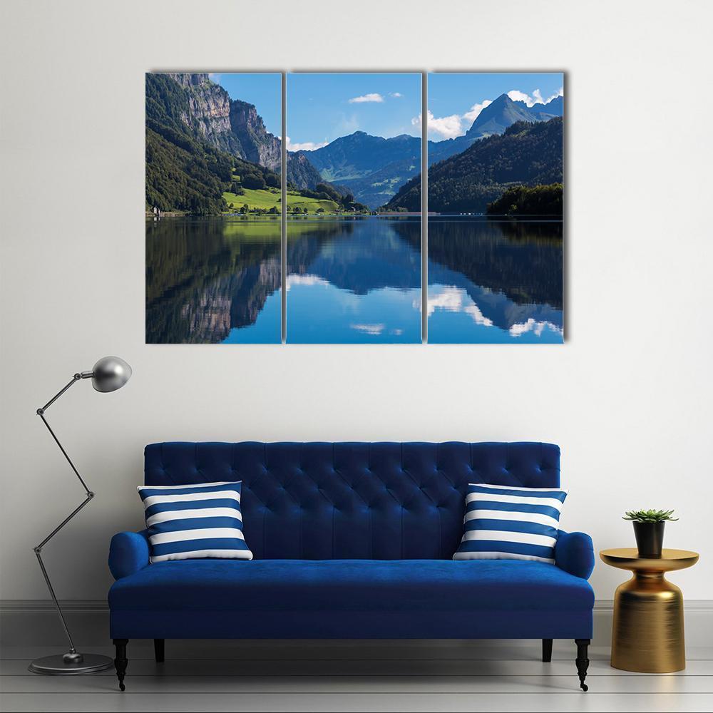 Klontalersee Lake Canvas Wall Art-3 Horizontal-Gallery Wrap-37" x 24"-Tiaracle
