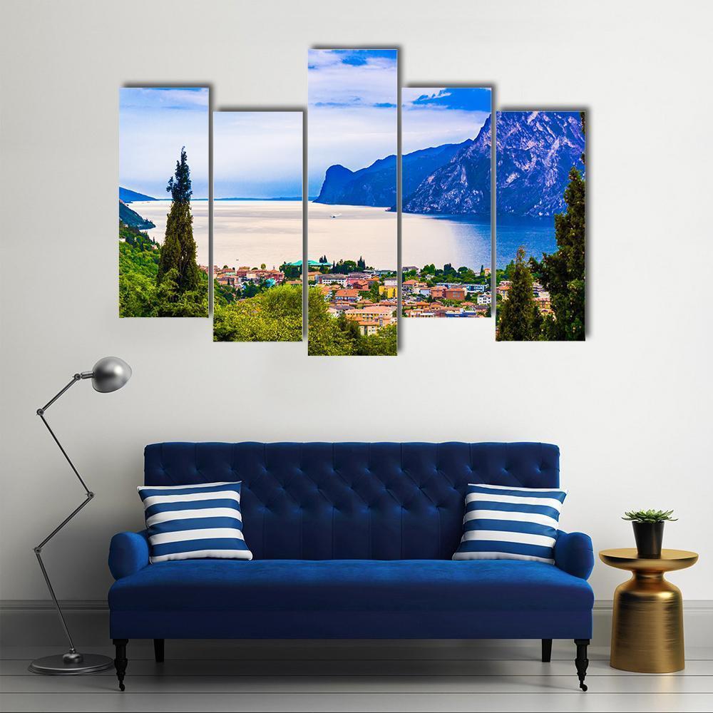Lago Di Garda Canvas Wall Art-5 Pop-Gallery Wrap-47" x 32"-Tiaracle