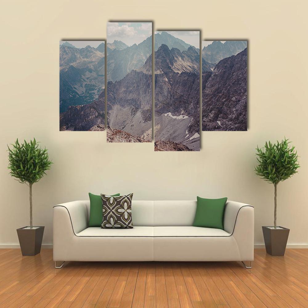 Mountain Landscape In Tatras Canvas Wall Art-4 Pop-Gallery Wrap-50" x 32"-Tiaracle