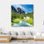 Mountain Landscape With River Canvas Wall Art-4 Square-Gallery Wrap-17" x 17"-Tiaracle