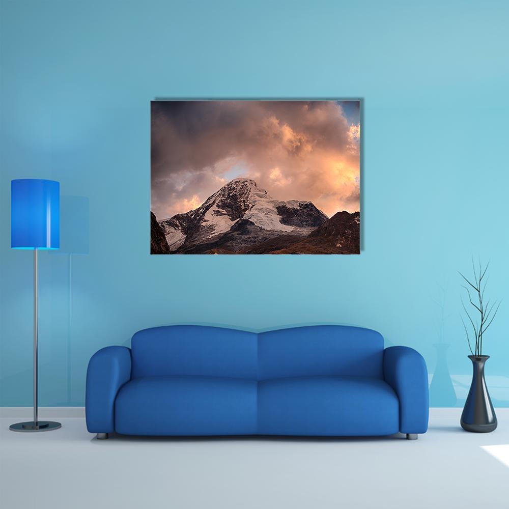 Mountain Of Santa Cruz Trek Canvas Wall Art-1 Piece-Gallery Wrap-48" x 32"-Tiaracle