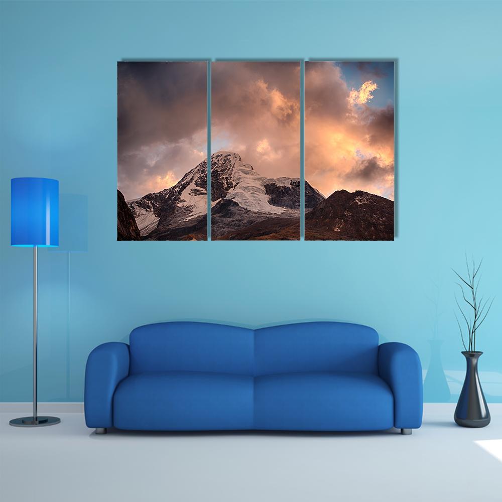 Mountain Of Santa Cruz Trek Canvas Wall Art-3 Horizontal-Gallery Wrap-37" x 24"-Tiaracle