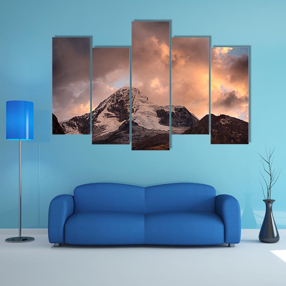 Mountain Of Santa Cruz Trek Canvas Wall Art-5 Pop-Gallery Wrap-47" x 32"-Tiaracle