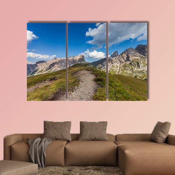 Mountain Paths Italy Canvas Wall Art-3 Horizontal-Gallery Wrap-37" x 24"-Tiaracle