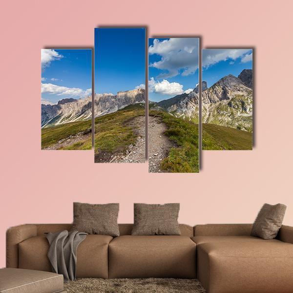 Mountain Paths Italy Canvas Wall Art-4 Pop-Gallery Wrap-50" x 32"-Tiaracle