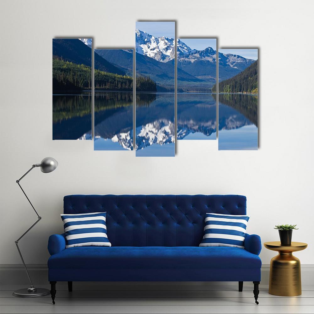 Mountain In British Columbia Canvas Wall Art-5 Pop-Gallery Wrap-47" x 32"-Tiaracle
