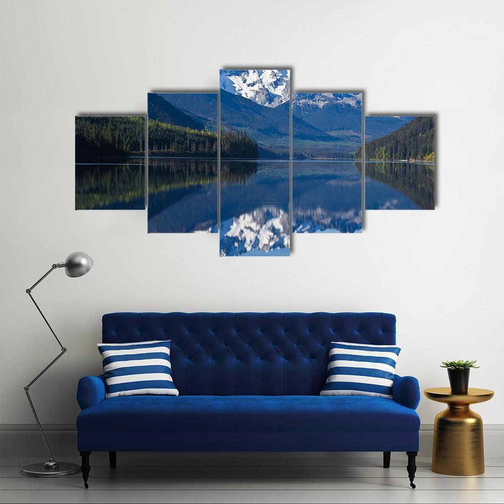 Mountain In British Columbia Canvas Wall Art-5 Star-Gallery Wrap-62" x 32"-Tiaracle
