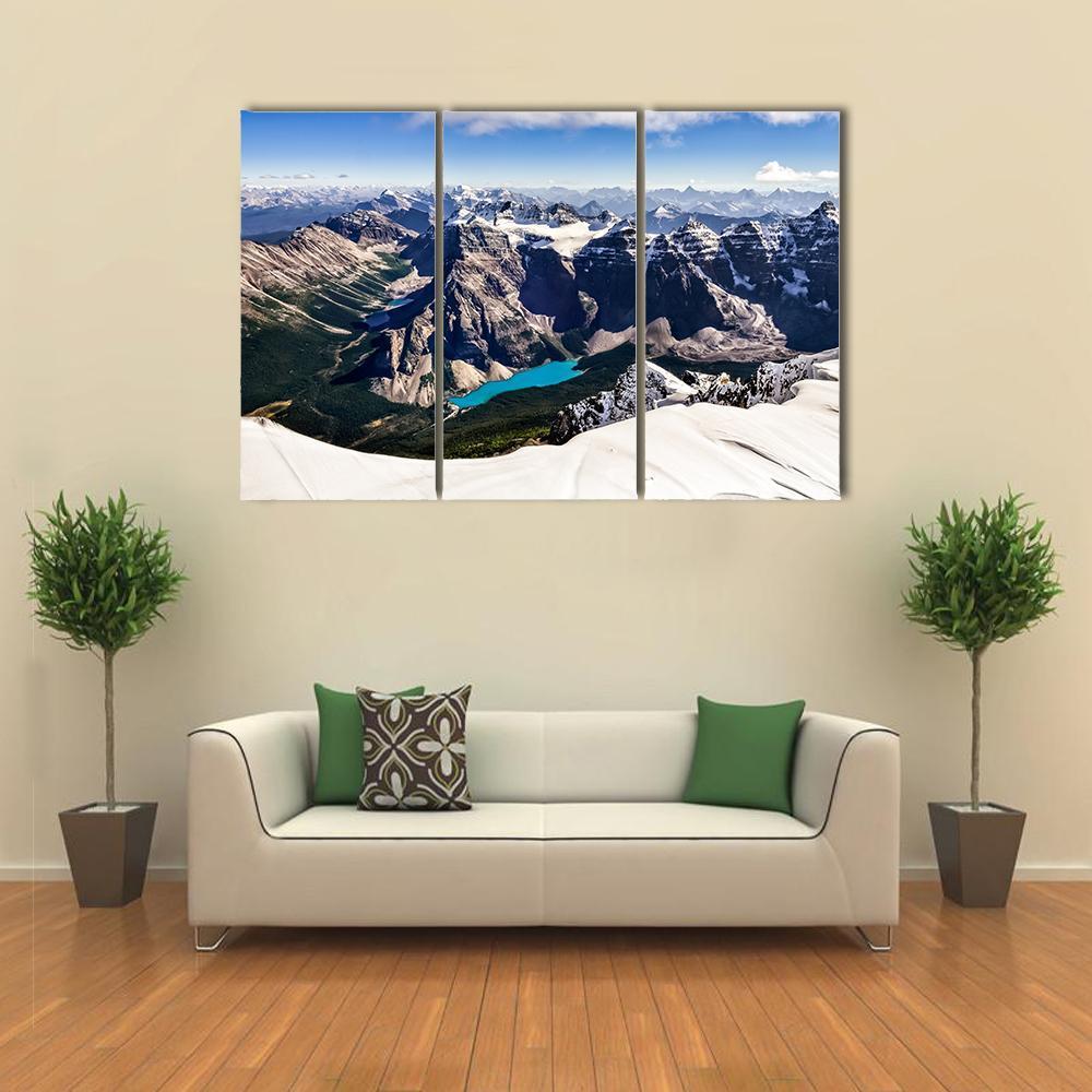 Mt Temple Canada Canvas Wall Art-3 Horizontal-Gallery Wrap-37" x 24"-Tiaracle