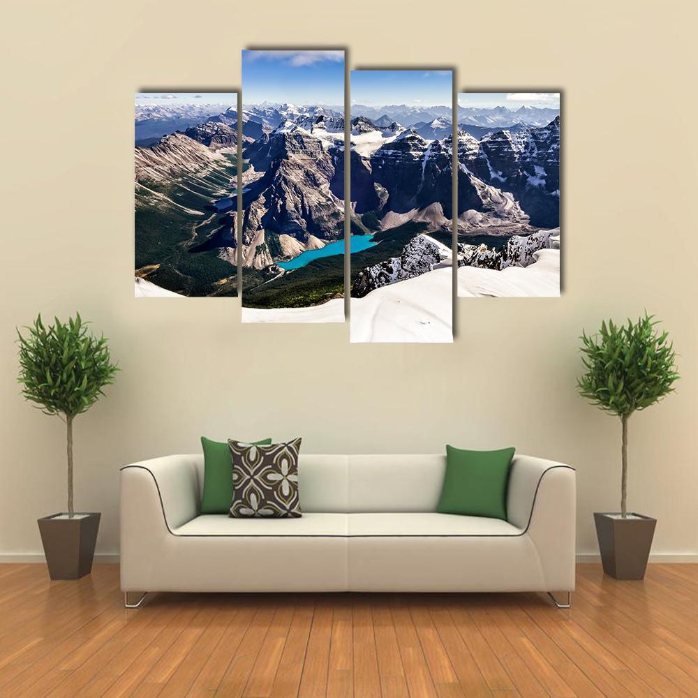 Mt Temple Canada Canvas Wall Art-4 Pop-Gallery Wrap-50" x 32"-Tiaracle
