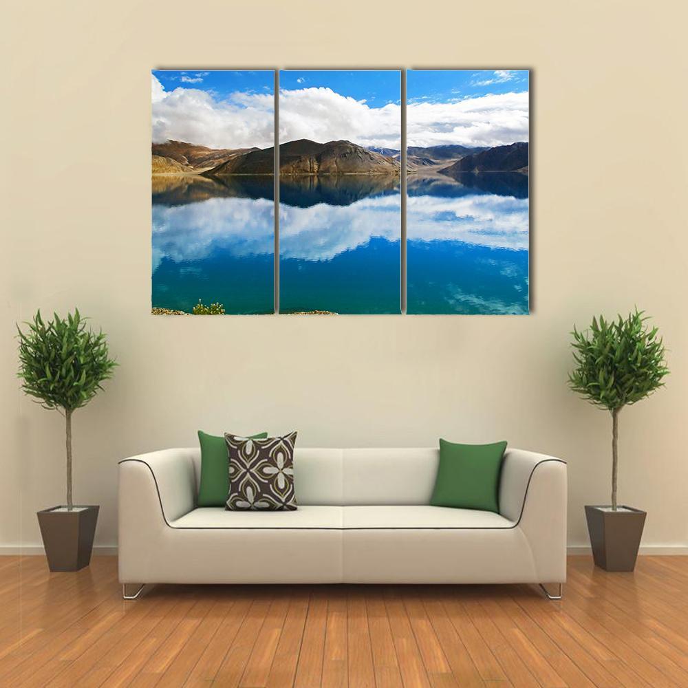 Pangong Tso Lake Canvas Wall Art-3 Horizontal-Gallery Wrap-37" x 24"-Tiaracle