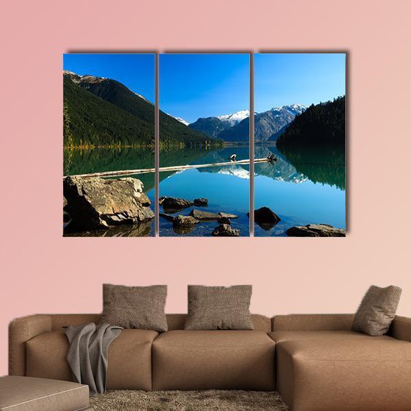 Cheakamus Lake Canvas Wall Art-4 Pop-Gallery Wrap-50" x 32"-Tiaracle