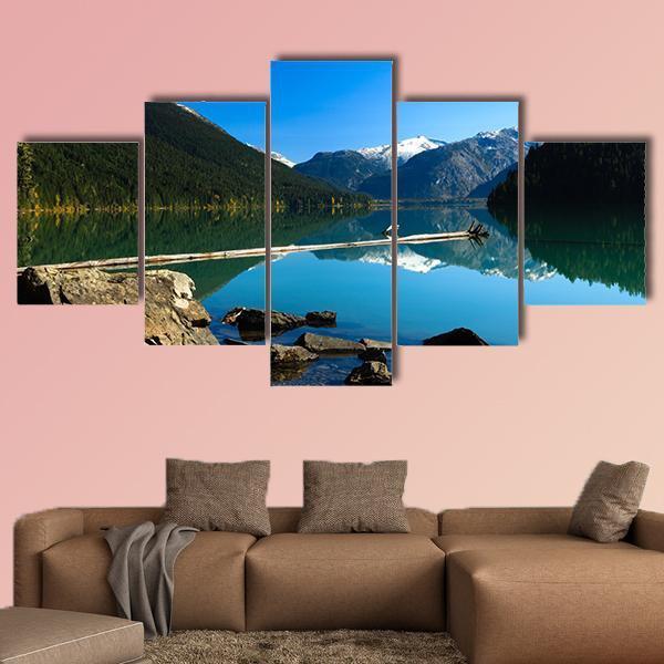 Cheakamus Lake Canvas Wall Art-5 Star-Gallery Wrap-62" x 32"-Tiaracle